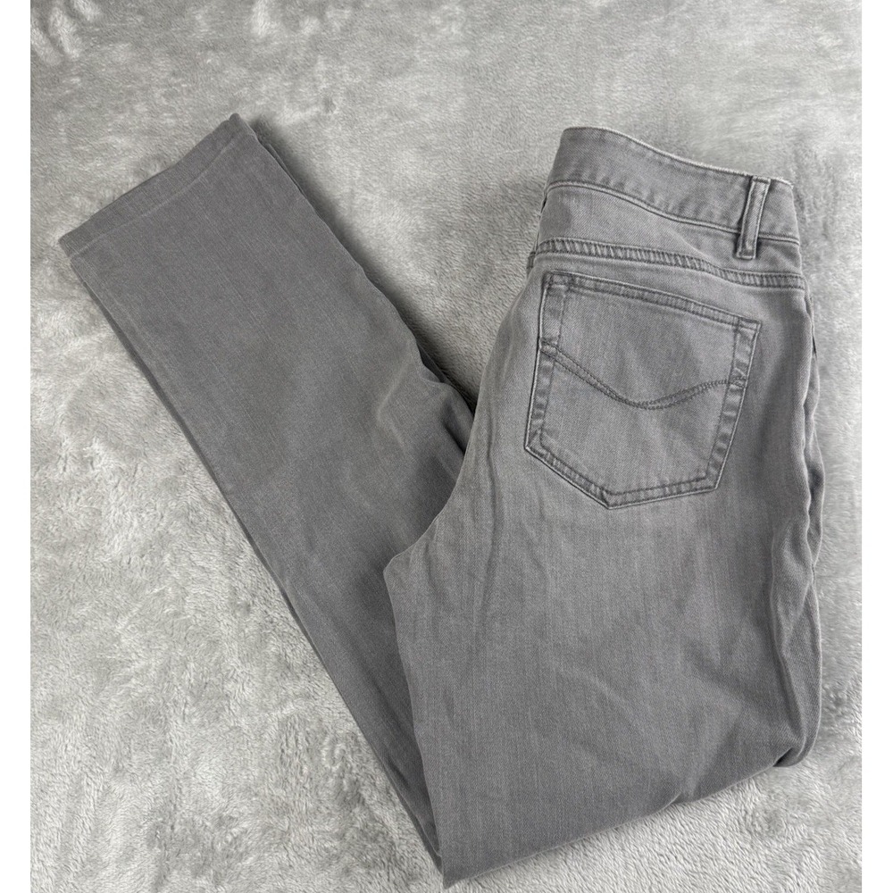 J.Jill Women's Size 6 Straight Leg Jeans Gray Stretch Denim Mid Rise